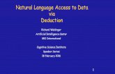 Natural Language Access to Data via Deduction