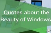 Quotes about the Beauty of Windows