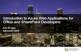 Introduction to azure web applications for office and share point developers
