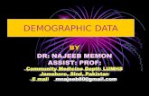 Demographic data by dr najeeb memon