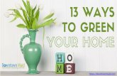 13 Ways To Green Your Home