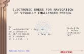 Electronic dress for navigation of visually challenged person