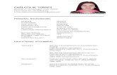 CARLOTA M. TORRES Updated Resume