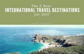 The 5 Best International Travel Destinations for 2017