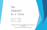 Lesson     10  the computer as a tutor