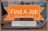 How To Find A Job With A Letter of Interest? Find Out How!