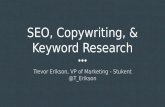 Intro To SEO, Copywriting, and Keyword Research