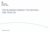 Business Energy Efficiency Tax Review One Year On