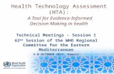 Health Technology Assessment (HTA): a tool for evidence-informed decision making in health