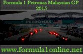 WATCH Formula 1 Petronas Malaysian Grand Prix 2015 Live