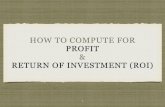 How to Compute for Profit & ROI