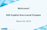 HDI Capital Area Local Chapter March 2016 Meeting