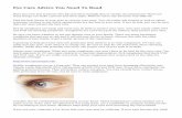 Eye Care Advice You Need To Read