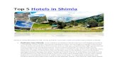 Top 5 hotels in shimla