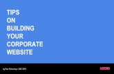 Some tips on building the corporate website