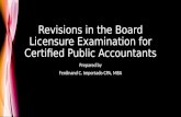 Revisions in the Philippine CPA Board Examinations
