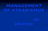 managment of strabismus