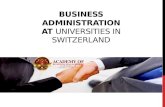 Business administration at universities in switzerland