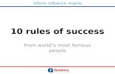 10 rules of success