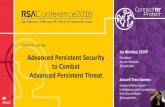 Sophisticated Attacks vs. Advanced Persistent Security