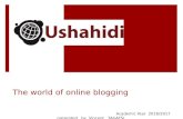 Presentation about Ushahidi for Virtual Revolution BBC