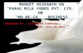 A project on PARAG MILK FOODS PVT. LTD. on ho-re-ca business