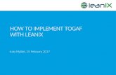How to implement TOGAF with LeanIX