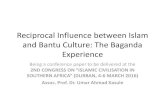 The Reciprocal influence between Islam and Bantu culture Presentation - Dr. Umar Kasule