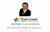 10 Inspirational Quotes for November from Professionals Ultimate 0431 417 345