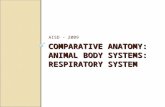Comparative anatomy  respiratory system
