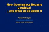 How governance became unethical
