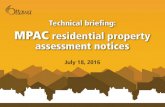 City of Ottawa technical briefing on MPAC property assessment notices