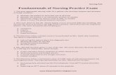Fundamentals of nursing practice exam