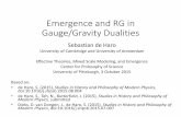 Pittsburgh talk on Emergence and in Gauge/Gravity Dualities