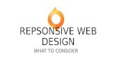 Responsive Web Design: What to Consider