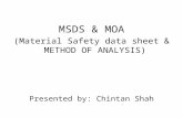 matrial safety data sheet and method of analysis