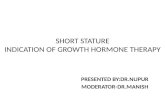 Short stature indication of growth hormone therapy