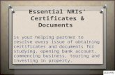 Essential NRIs’ certificates and documents