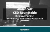 AfidenceIT, CEO Roundtable Presentation | 2016 Technology Trends and Best Practices for IT Departments
