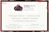 Boutique Hotels: Winning Over Tomorrow's Guests Through Customised Experiences - Hotel Show Saudi Arabia 2016