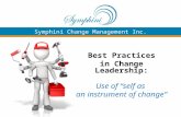 Best practices in Change Leadership: Your best tool is you