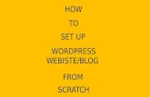 how to create  a blog  on  wordpress