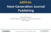 ARPHA: Next-Generation Journal Publishing