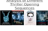 Analysis of Different Thriller Opening Sequences
