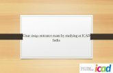 Clear design entrance exam by studying at ICAD India