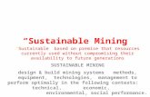 Sustanable mining