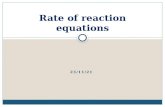 Rate equations