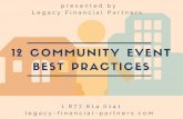 12 Community Event Best Practices
