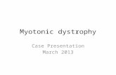 Myotonic Dystrophy - Anaesthetic Considerations