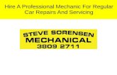 Hire A Professional Mechanic For Regular Car Repairs And Servicing
